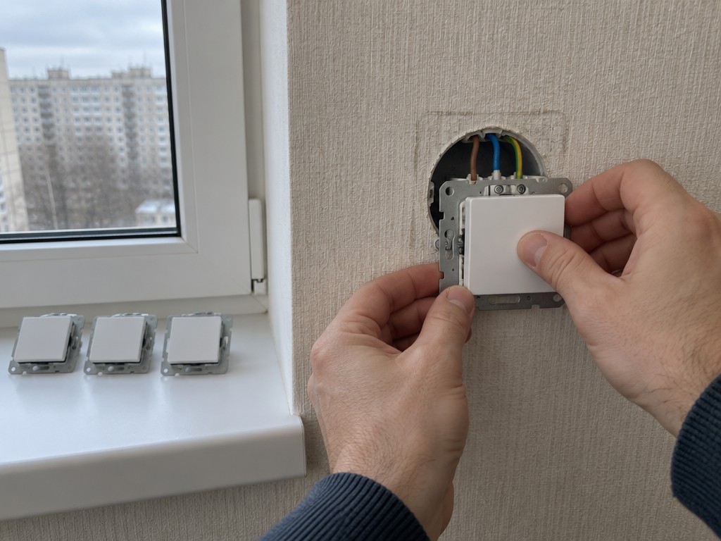 Замена выключателей в квартире в Кировском районе